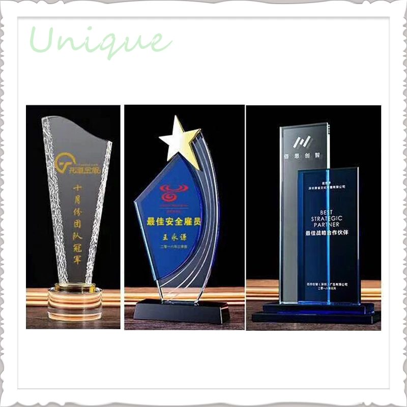 Factory Custom Wholesale/Supplier Corporate Excellence Award Sport Glass / Acrylic / K9 Crystal Trophy for Competition Award