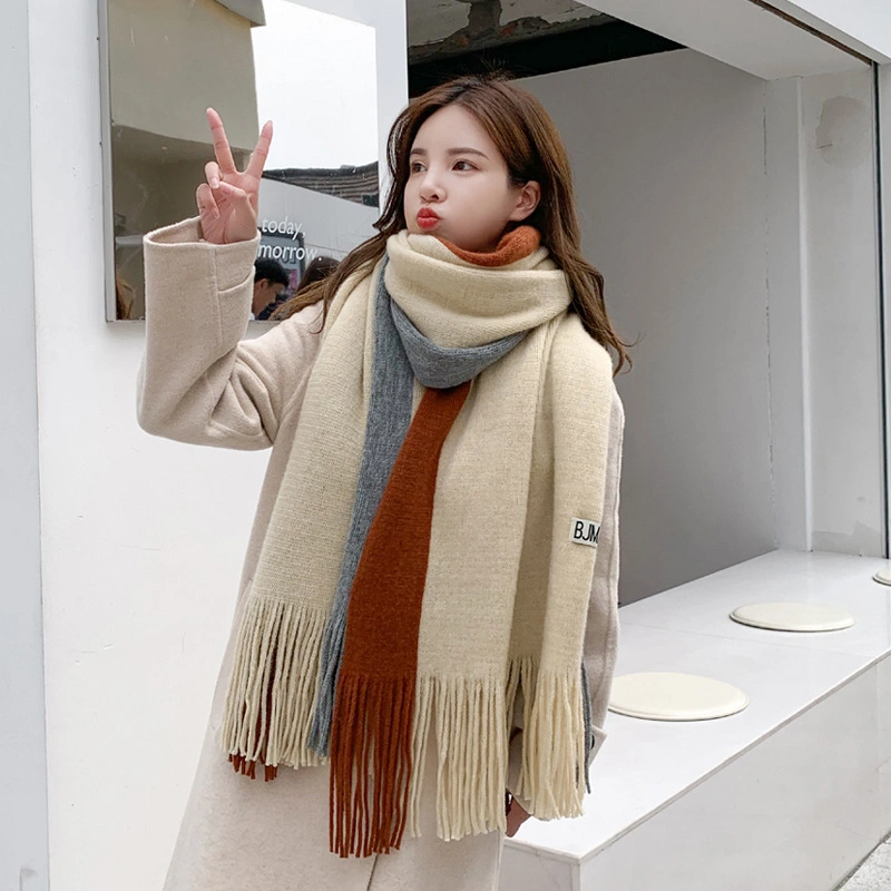 Double Color Style Fashion High quality/High cost performance  Apparel Soft Warm Winter Cashmere Lady Scarf