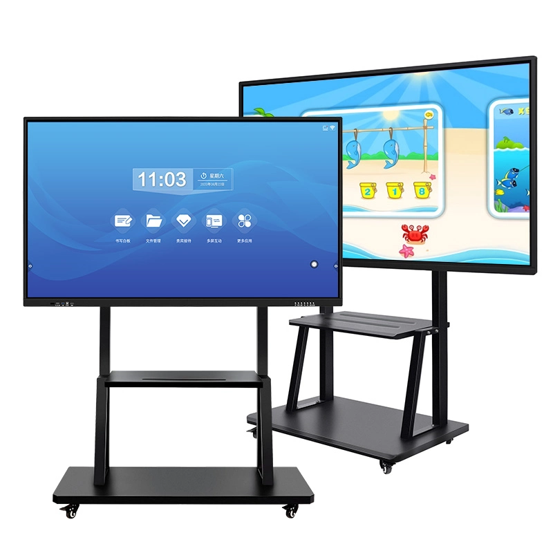 Dual OS 55 65 75 85 98 100 Inch Infrared Iwb Multi-Touch Screen Smart Board Digital Class Room Electronic Interactive Whiteboard Online Advertising Display