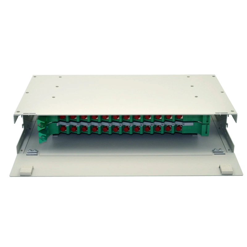 1U 19-inch 48 Core Optical Fiber Distribution Frame with Full Coupler and Optical Fiber Cable