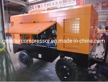 Heavy Duty Diesel Engine Portable Mobile Rotary Screw Air Compressor for Minning