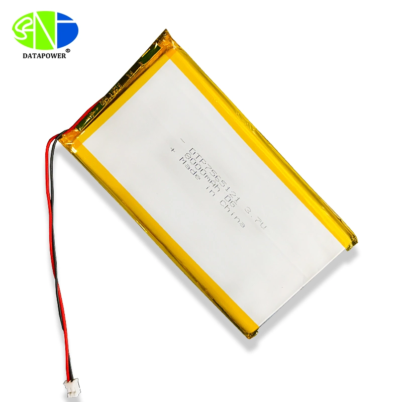 Dtp Nmc personalizado recargable batería Li-Po de celda de 3.7V 8000mAh de energía solar 7565121 con alambres de PCM