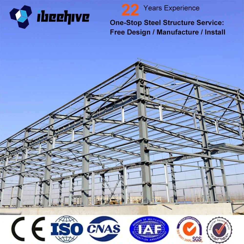 Pre Engineering High Rise Hotel Factory Two Story Prefabricated Steel Structure Building