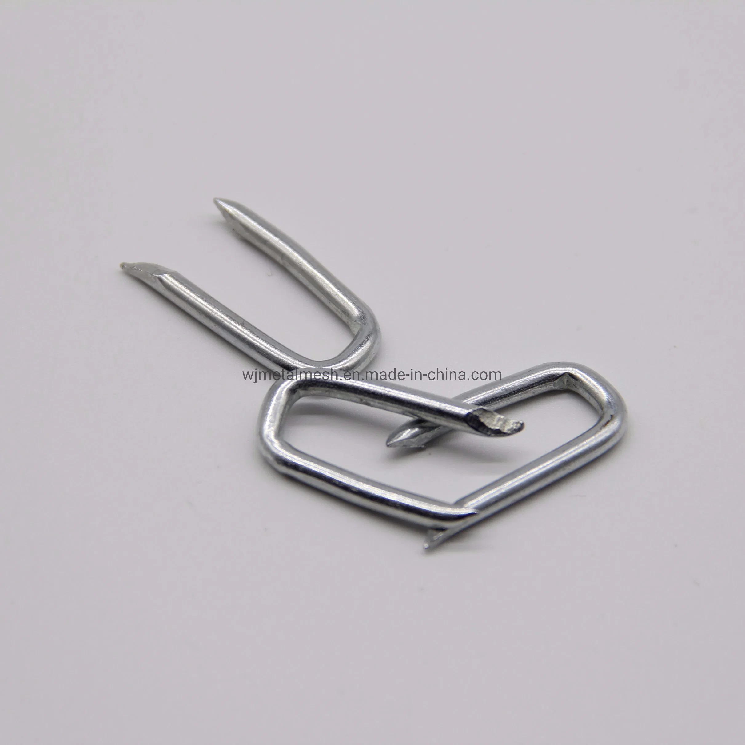 Anti Rust Galvanized Barbed U Shape Type Nails Fence Staple