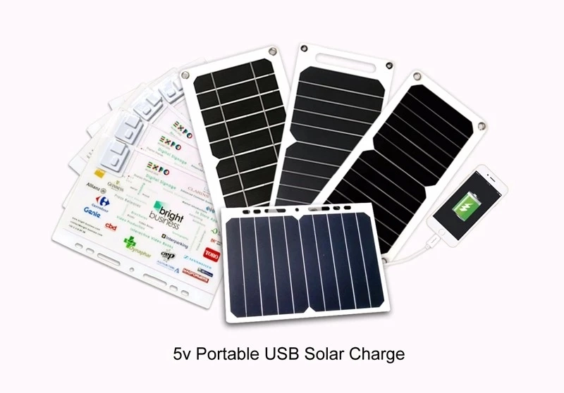 5W 6W 10W Panel de energía solar portátil Teléfono móvil USB Cargador