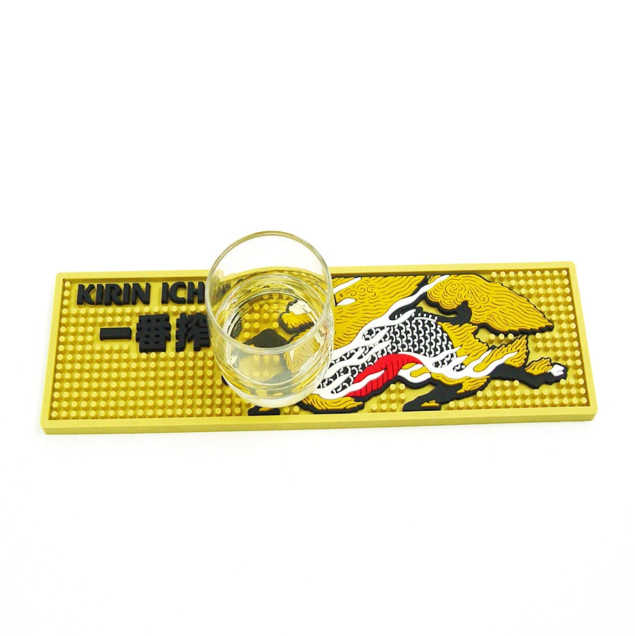 Anti-Slip Base Yellow Bar Runner Customizable Size Mat for Bar