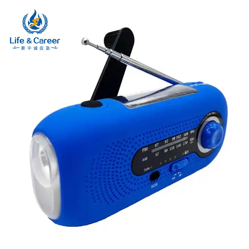 Radio portátil con batería TF 9V Radio portátil LED multifunción Luz de emergencia con radio MP3