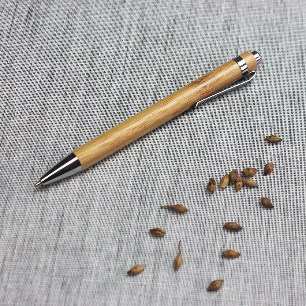 Promoção de alta qualidade de canetas de bambu Eco Friendly com logótipo personalizado atacado Bamboo Pen para Dom