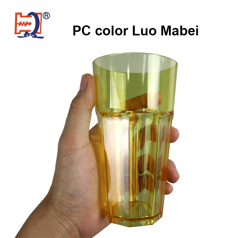 Fábrica Hot Sale transparente plástico Copa de cerveza Octógonal Color múltiple Capacidad Copas de plástico opcionales