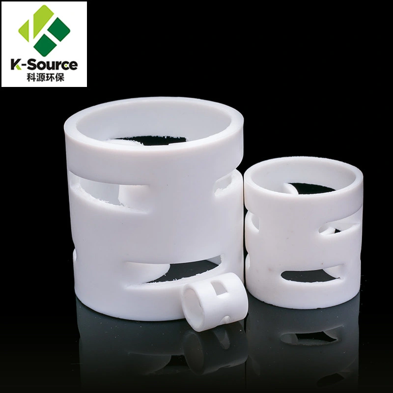 La colonne d'emballage de produits chimiques industriels PE PP PVC de support de filtre PVDF Pall bague en PTFE