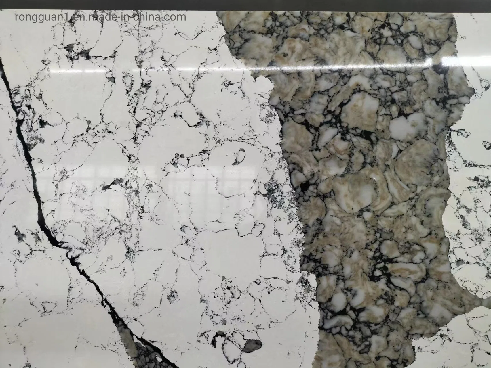 China New Calacatta Pandora Quartz Stone for Worktops