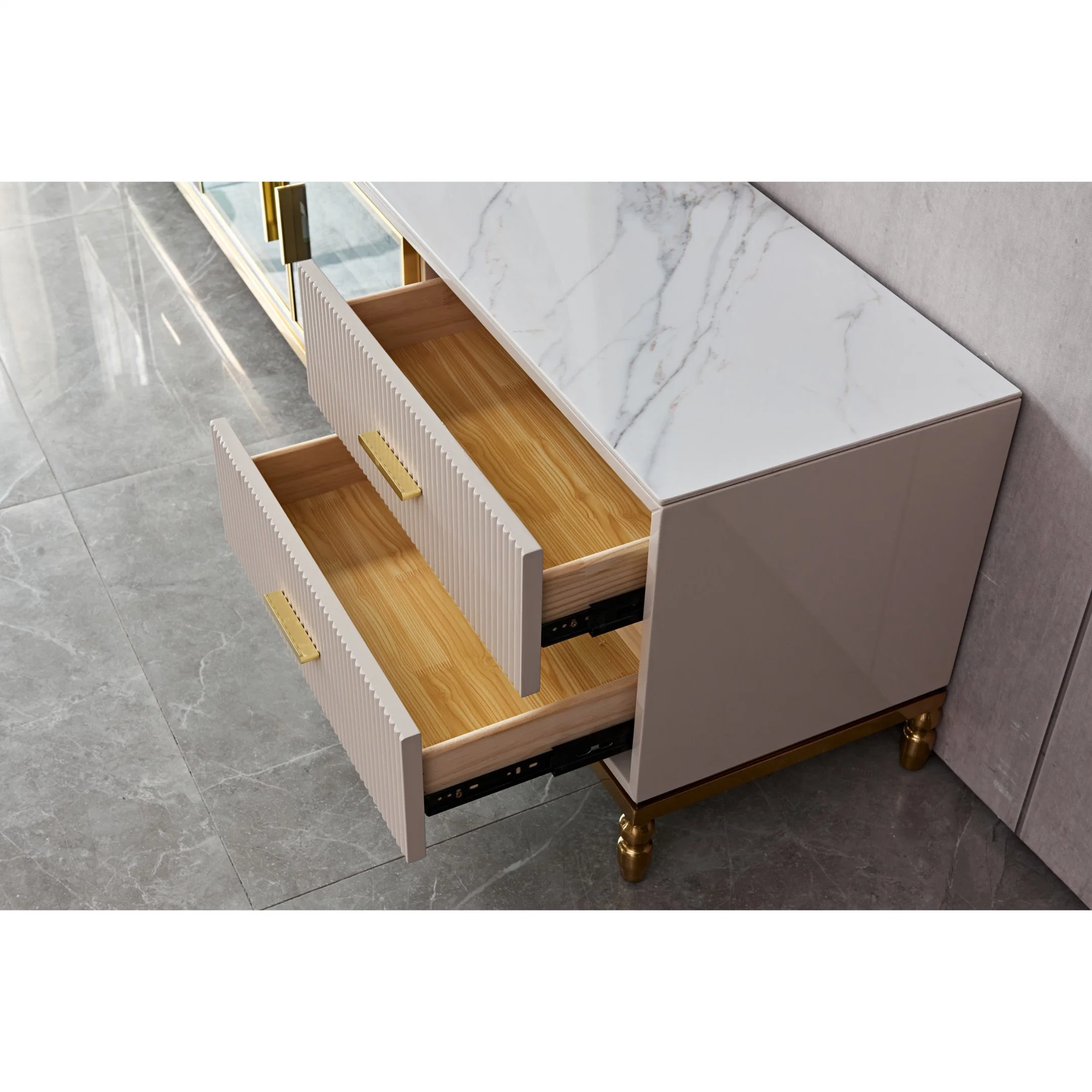 Meuble de luxe moderne de haute qualité - Table basse, unité murale, meuble TV en bois