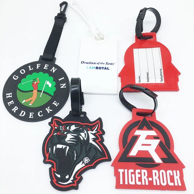 Manufacturer Customized Design Logo Plastic/Soft PVC Luggage Tag for Name Bag Holder Travel Airport