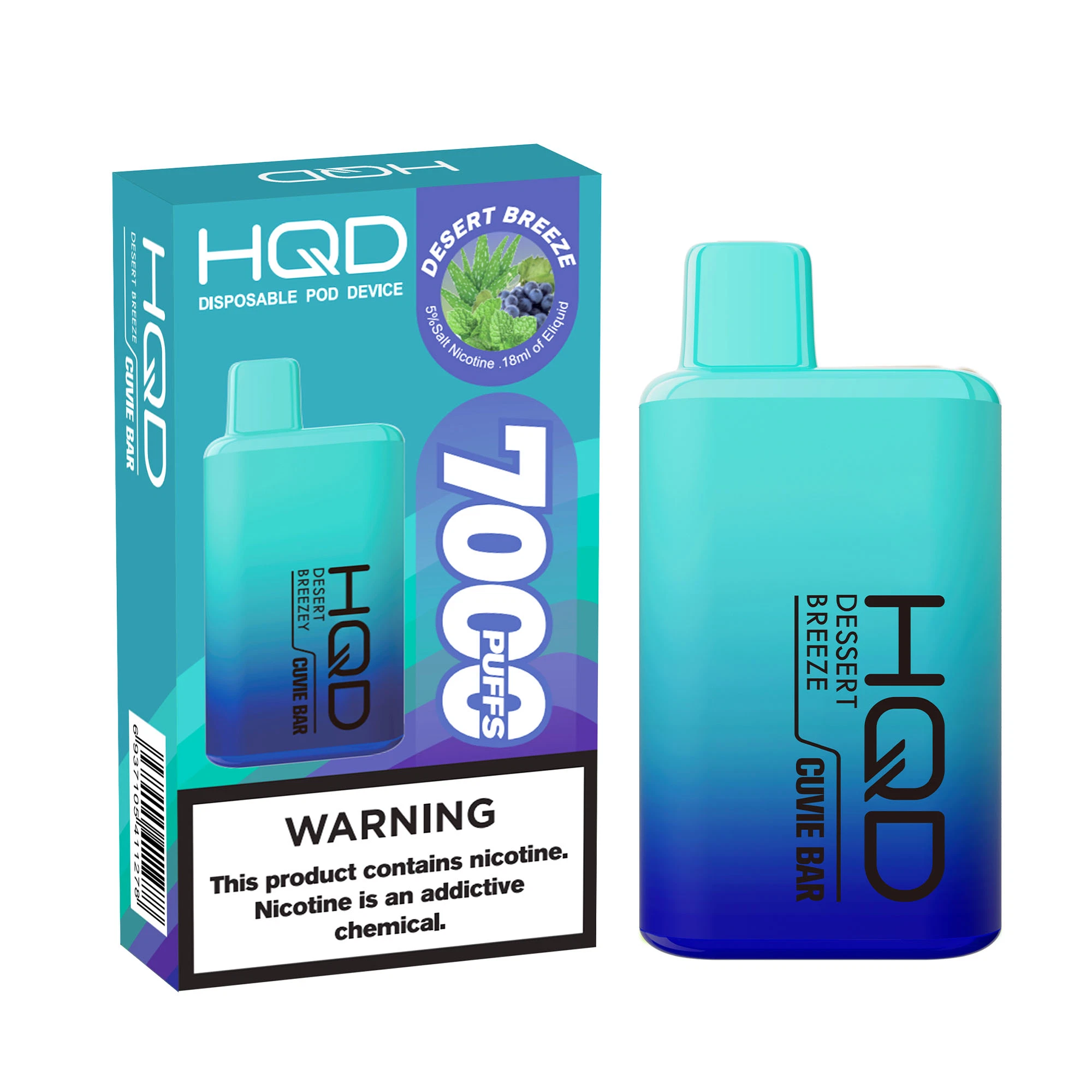 Hqd Cuvie Bar 7000 caladas Sabor Brisa de Postre Vape Desechable al por Mayor