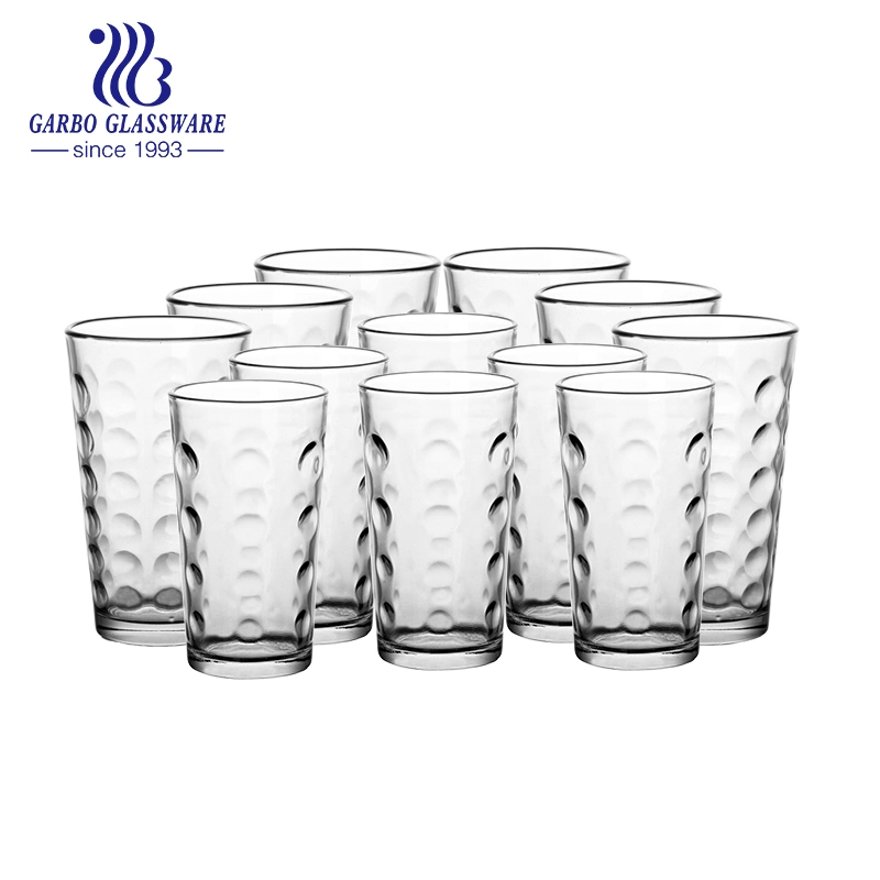 China Manufacture Machine Blowing Glass Tumbler 250ml+400ml 12PCS Drinkware Set with Color Box for Promotion High quality/High cost performance Wine Whisky Juice Glass Cup