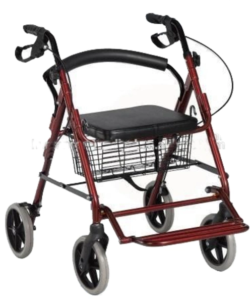 Rehabilitation Walking Shopping Rollator Walker with Seat for The Elderly