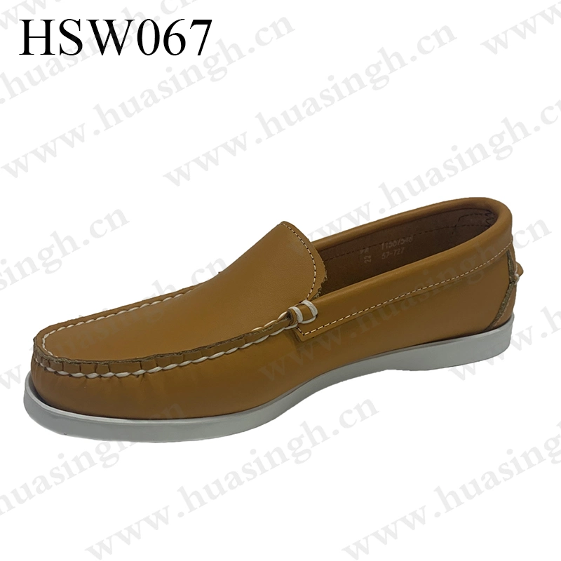 Gww, Australia Market Popular Handmade Full Leather Penny Shoe Anti-Skid Rubber Outsole Red Brown Boat Shoe for Driver Hsw069