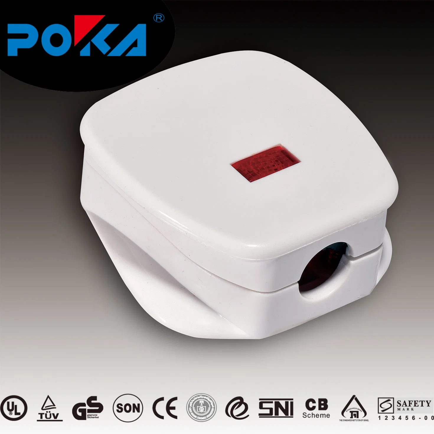 British Standard 250V Poka 20 PCS/Gift Box, 400 PCS/Carton Electrical Plug Top
