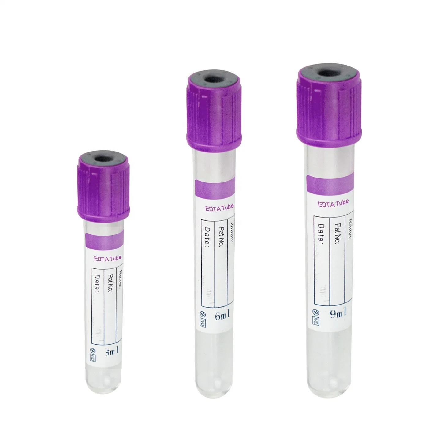 Factory Direct Disposable PP EDTA Materials Disposable Medical Sampling Vessel PT Vacuum Blood Tube