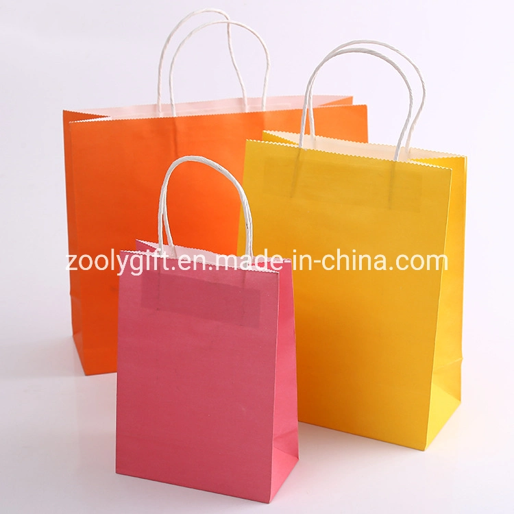 Wholesale/Supplier Cheap Kraft Paper Gift Carrier Bags with Twisted Handle