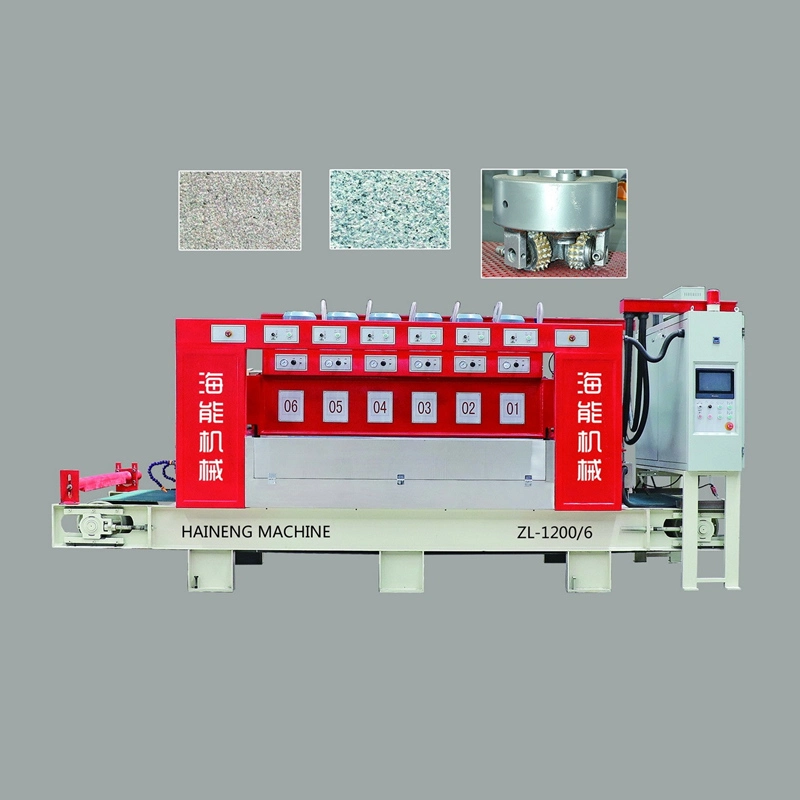 Fully-Automatic Litchi Surface Bush Hammer Stone Grinding Machine for Granite Marble Slab Tile Processing