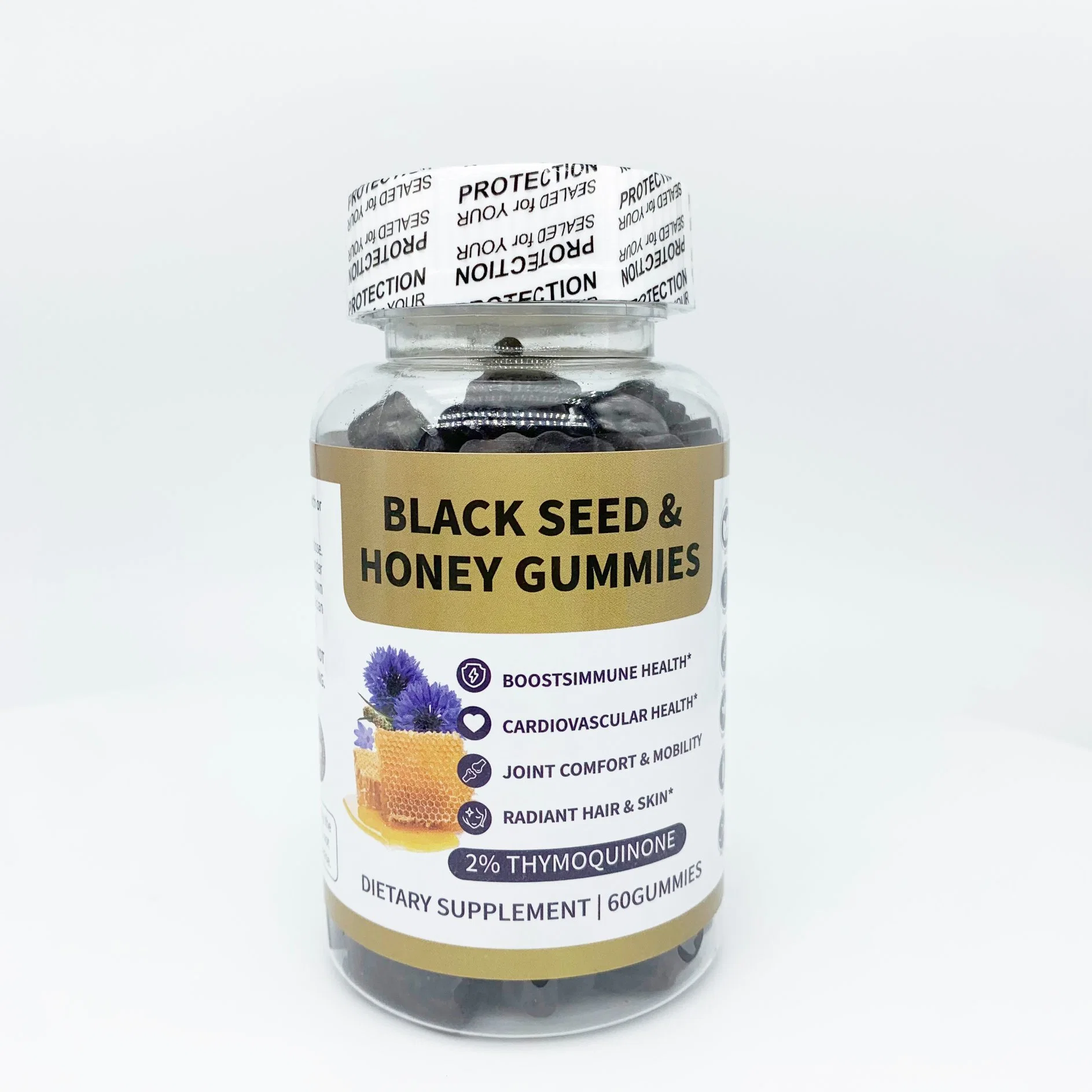 OEM Atacado Gummies óleo de semente preto Gummies para suplemento de branqueamento Gummies anti-envelhecimento