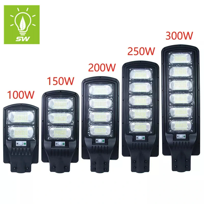 أضواء شمسية خارجية من الألومنيوم توفر طاقة لمنتزه مربع رياضة طريق مصباح IP67 85-265V SMD COB LED Street Light