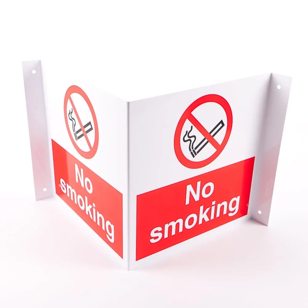 Metal No Smoking Symbol Ada Sign Warning Signs Wall Mounted Signage with Braille