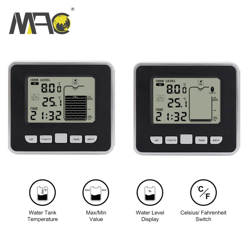 Macsensor High quality/High cost performance  Wireless Digital Ultrasonic Fluid Water Tank Level Meter Sensor