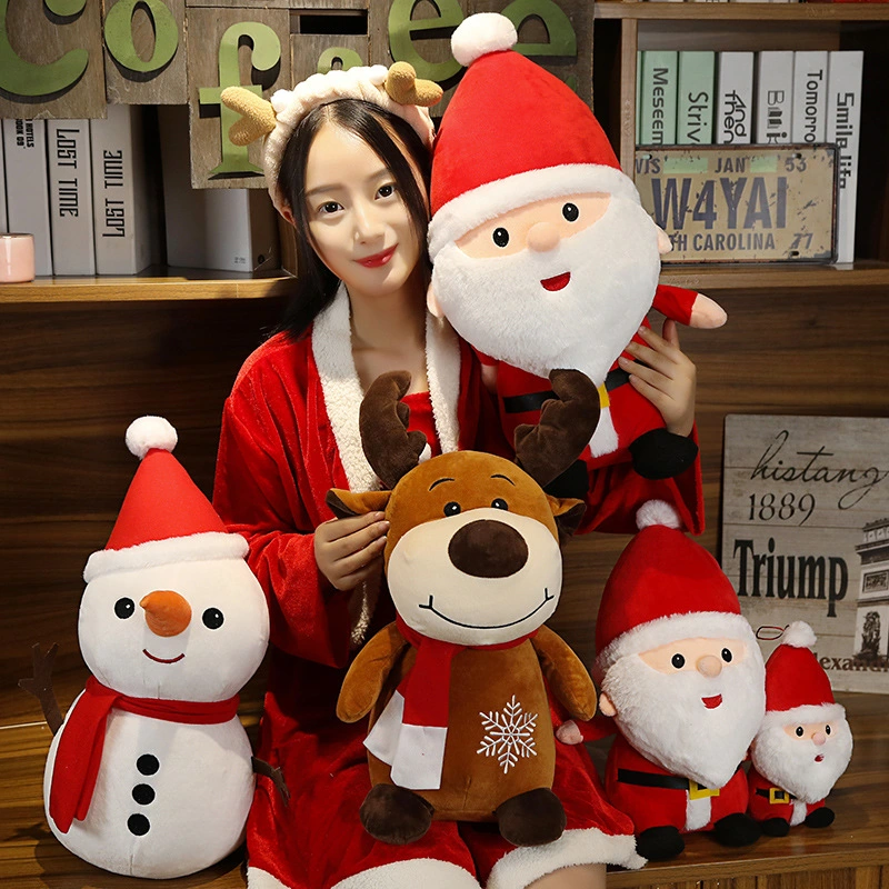 Boneco de neve Elkcloth Natal peluche Toy Doll Natal Natal Natal decoração de férias Oferta promocional