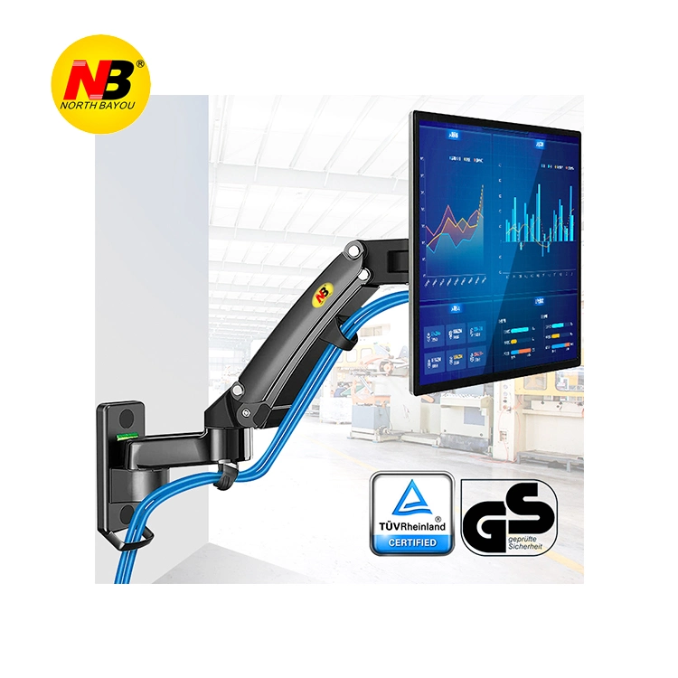 2022 to Mexico New Nb F150 17"-35"Full Motion Monitor Wall Mount Loading 2-10kg Aluminum Alloy 360&deg; Double Arm Display Bracket Wall Mount