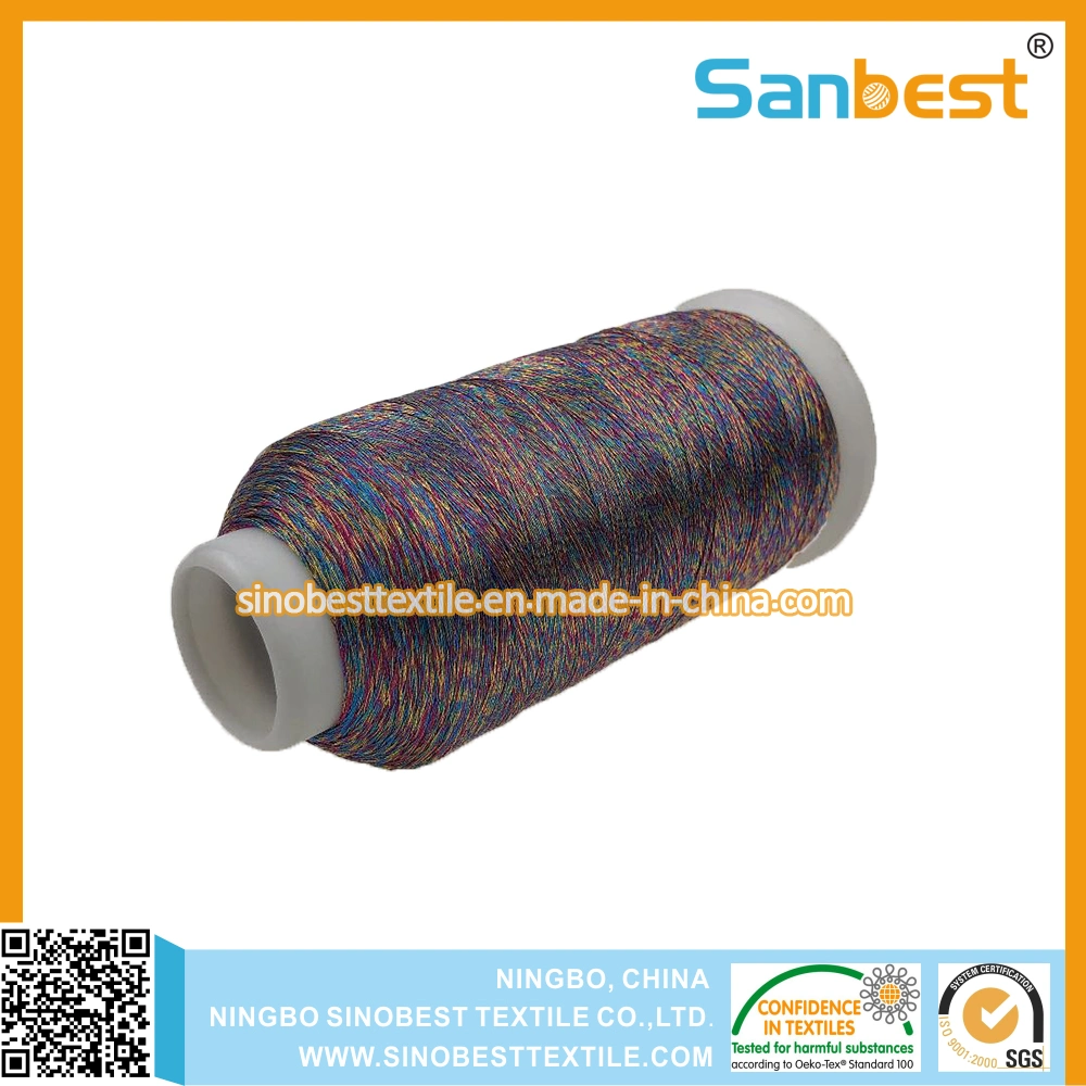 3 Plies Multicolor Metallic Embroidery Thread for DIY Crafts