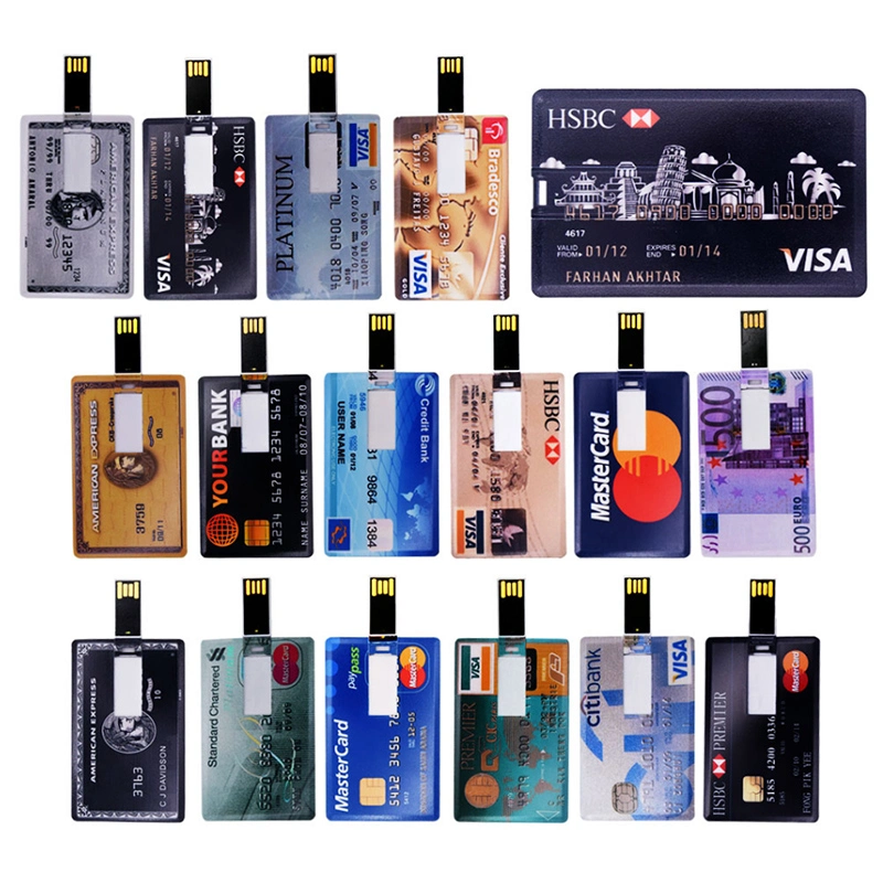 Plastic Business Credit Card USB Pen Drive with Customized Logo 8GB/16GB/32GB/64GB/128GB USB Flash Drive/USB Flash Memory/Pen Drive/USB Pen Drive