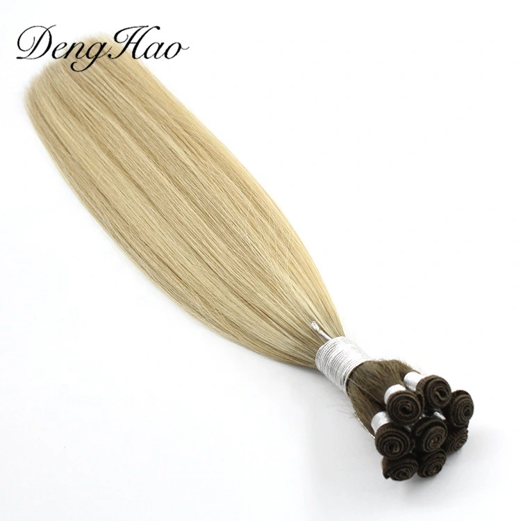 Factory Wholesale/Supplier Human Hair Extension Bundles Hand-Tied Hair Weaving Weft