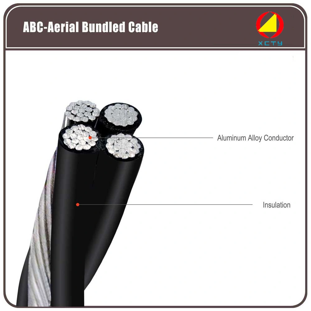 Duplex AAC/ACSR Conductor Overhead Power Transmission Used XLPE Twisted ABC Power Cable