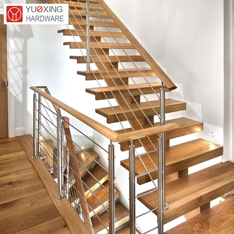 Customized Staircase and Handrail Wrought Iron Stair Handrail Grade 304 Stainless Steel Pipe Railing Prices