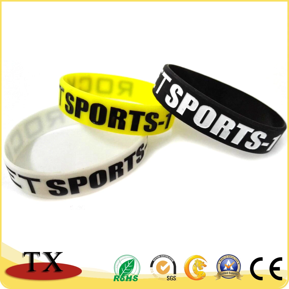 Promotional Custom Rubber Band, Customized Good Quality Silicone Wristband