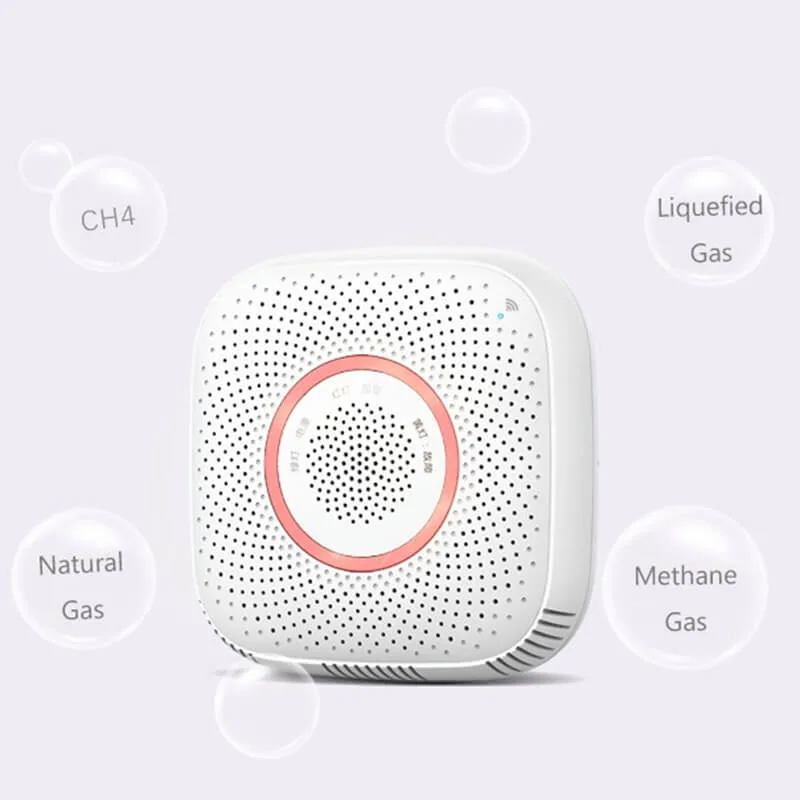 Home Security Wireless WiFi LPG Gas Leak Sensor Detector with APP Remote Control