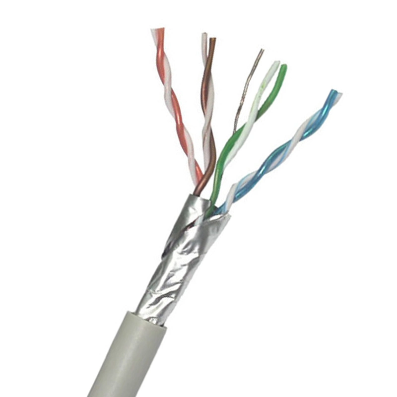 Communication Cable Cat5e CAT6 Solid Bare Copper FEP Insulation Network Cable LAN Cable