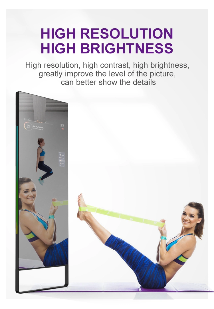 32 Inch Advertising Magic LCD Digital Signage Interactive Fitness Smart Display Mirror Kiosk