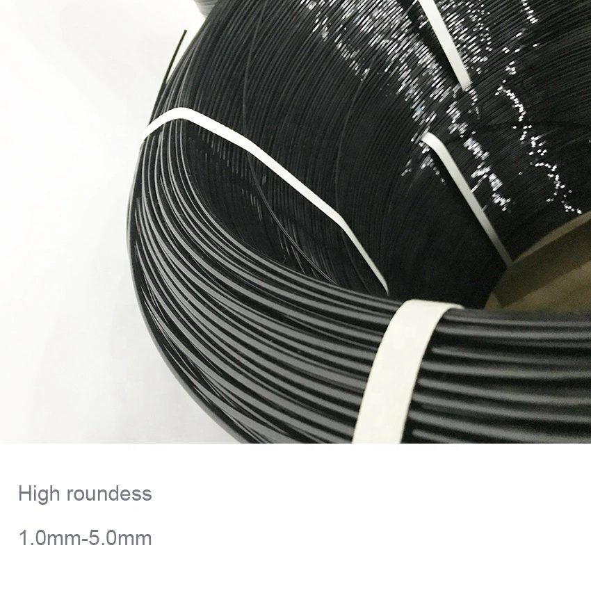 Polyester Wire 2.5mm Black Pet/Polyester Plasteel Wire for Greenhouse High Strength Poly Wire for Vinyard Supporting