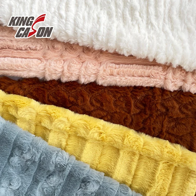 Supersoft Kingcason 3D du coeur PV pour manteau de fourrure en peluche tissu