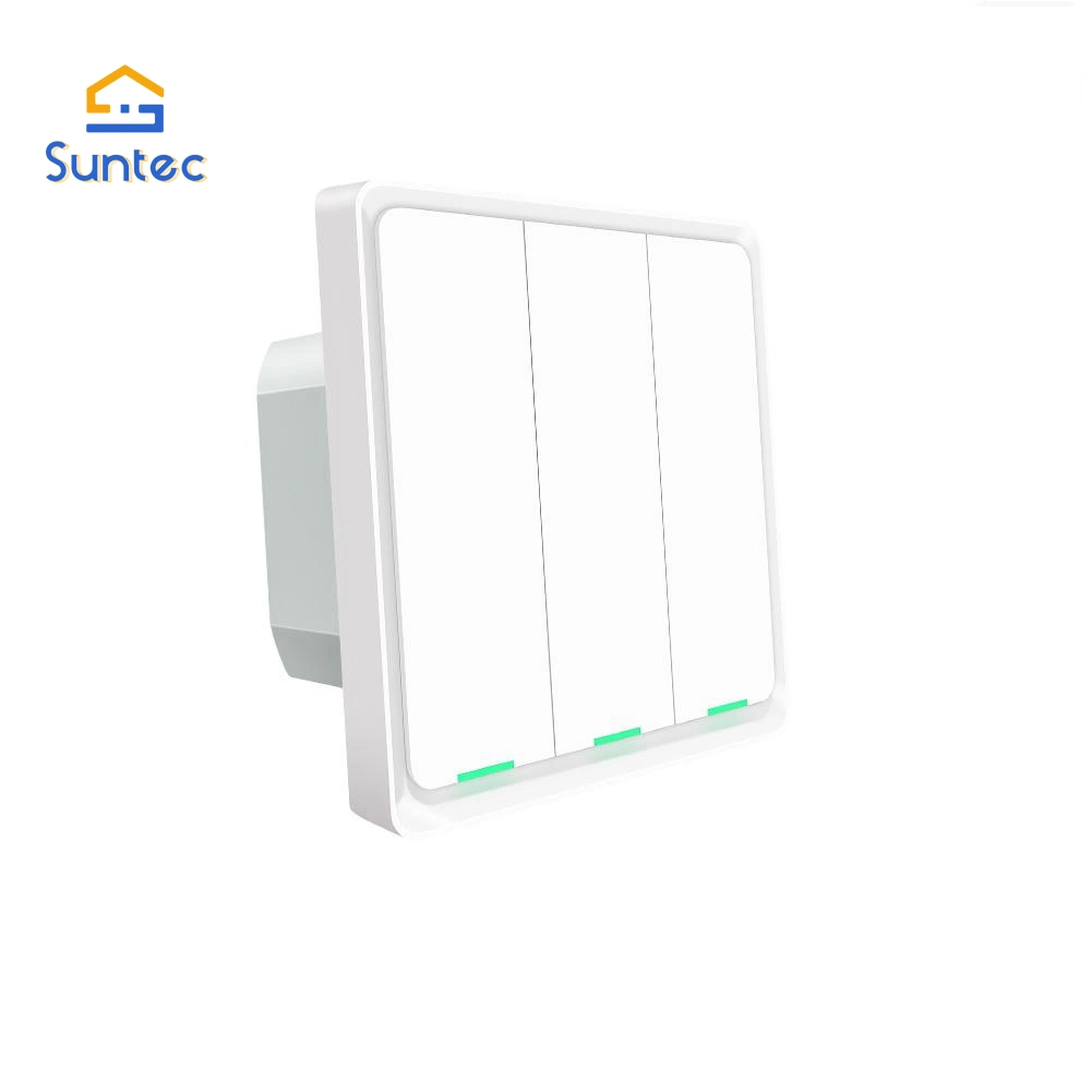 Aplique com interruptor de toque elétrico Smart WiFi de 3 gangues de qualidade superior Interruptor WiFi