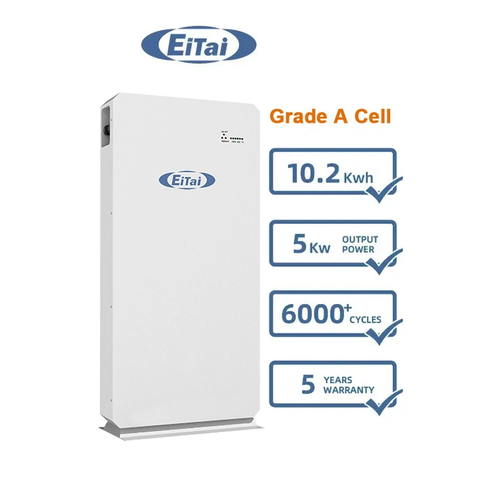 Eitai 10kwh litio Powerwall Energía Solar almacenamiento para fuera de la red Sistema IP65 agua Prof batería de panel solar