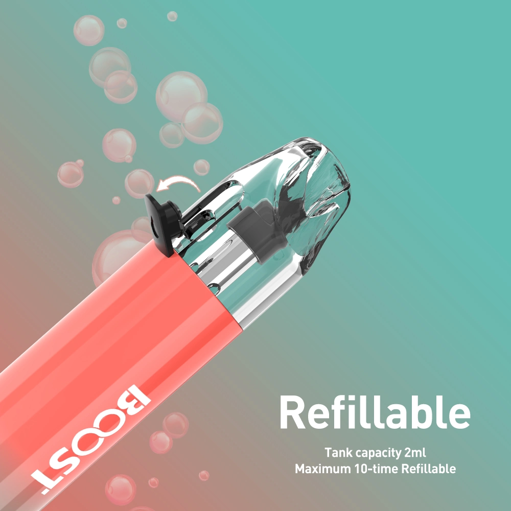 Tastefog Boost Empty Refiillable Pod Großhandel/Lieferant billige Kristall E-Zigarette 2ml Einweg-Vape