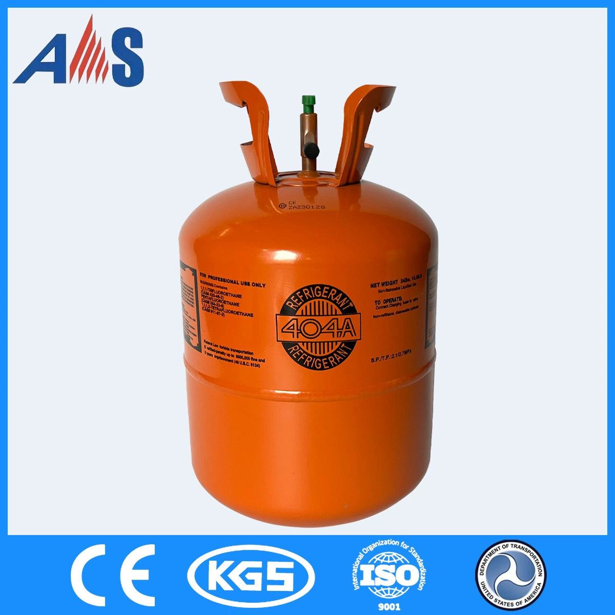 Stainless Steel 13.6kg/30lbs Disposable Cylinder Gas Tank Gas Cylinder with Refrigerant Gas R404 99.93% Purity at Direct Factory Price