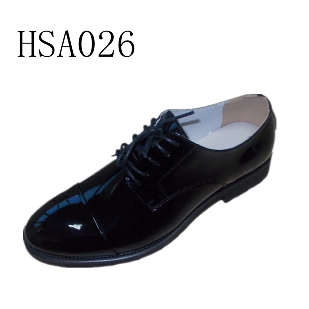 Lxg, Full Leather Black Casual Derby Shoes with Double Joints Hsa026