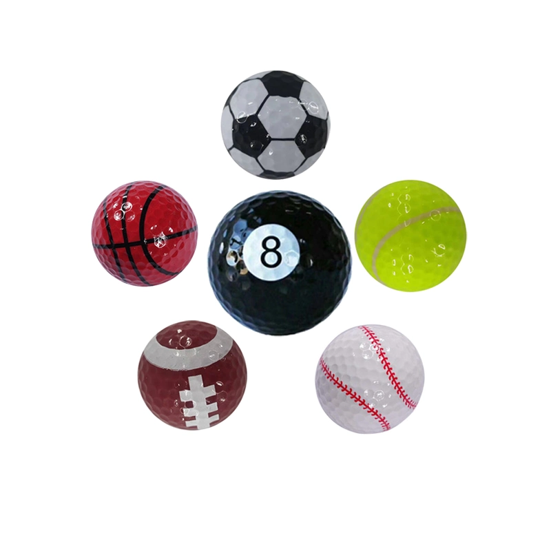 Hot Sale Novelty Sports Printing Golf Ball Surlyn Golf Ball Gift Golf Ball