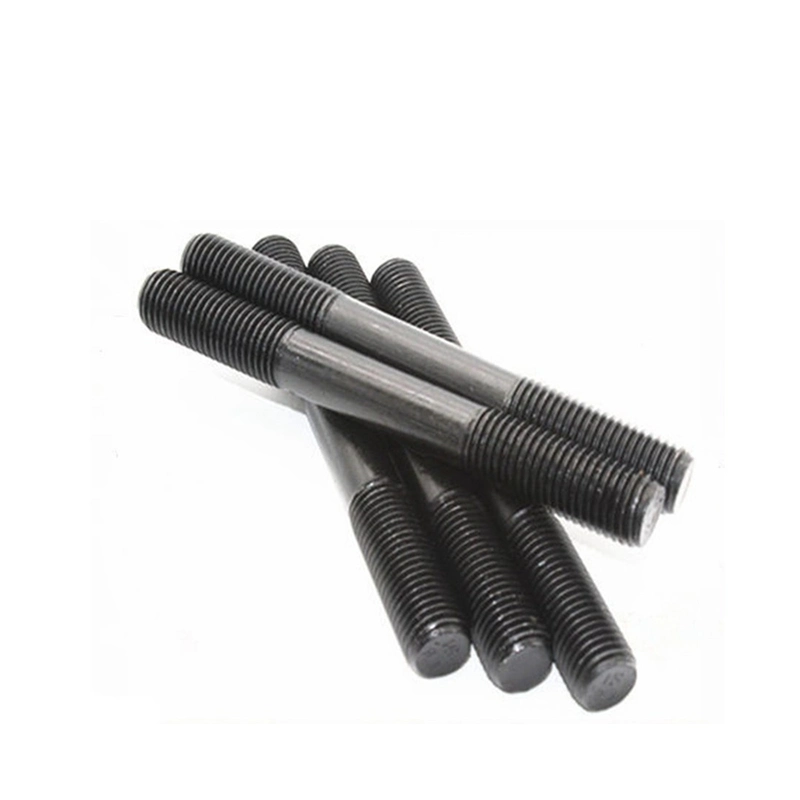 Stud Bolt with Double Ends Black Oxide Partial Threads 3/8 1/2 5/8