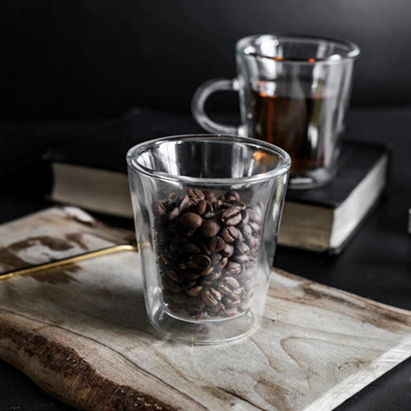 Amazon Hot Sale Customized Logo Coffee Milk Tea Mug Drinking Glasses Tableware